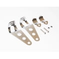 thumbnail image 2 of OZ-USA® Chrome Fork Ear Headlight Mount Brackets Motorcycle Chopper Cafe Racer 35mm-43mm, 2 of 4