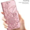 thumbnail image 4 of Wallet Case for Samsung Galaxy S23 Case with Card Holder,Sunflower Pattern Leather Phone Case with Kickstand Magnetic Shockproof Cover for Samsung Galaxy S23 Rose Gold Sunflower, 4 of 11