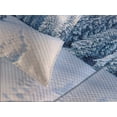 thumbnail image 4 of Ambesonne Mountain Quilted Bedspread Set 3 Pcs, Idyllic Winter Morning, King Size, Pale Pink White, 4 of 5
