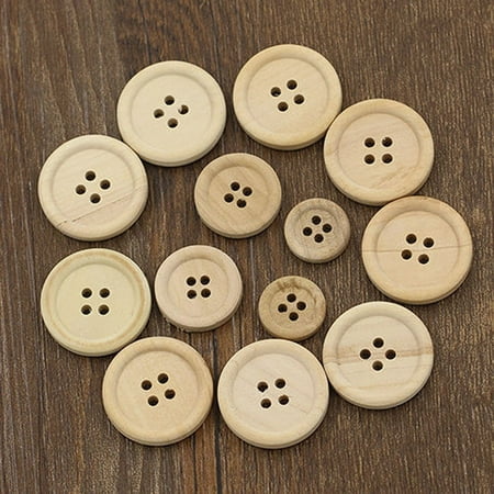 

WANYNG Natural Round Wooden Buttons Scrapbooking 50PCs Color 4-hole DIY Sewing Home DIY One Size
