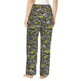 thumbnail image 3 of Xecao Modern Yellow Excavator Women's Straight Lounge Pajama Pants: The Epitome of Relaxed Sleepwear, 3 of 9