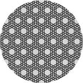 thumbnail image 1 of Ahgly Company Indoor Round Patterned Charcoal Black Novelty Area Rugs, 5' Round, 1 of 6