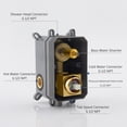 thumbnail image 6 of Boyel Living 10 inches Shower System Wall Mount 3-Function Single Shower Rain System Handheld Shower Gold, 6 of 10