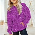 thumbnail image 2 of Mercatoo Teen Girls 𝐒parkle Hoodies Cute Sequins Cotton Glitter Pullover Sweatshirts with Pockets Kids Oversized Soft Clothes, 2 of 5
