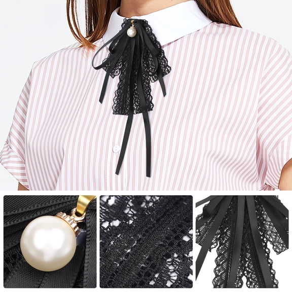 BESTYASH Chic Ribbon Bowtie for Women, Stylish Alloy Neckwear Accessory, 1 Set Elegant Fashion Detail