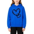 thumbnail image 5 of Coerni Girls Boys Graphic 2 Piece Outfits Heart Print Pullover Hoodie Sweatpants Fleece Sweatsuit Fall Winter Clothing Set Tracksuit, 5 of 6