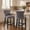 Gray, variant on EHANCIS Set of 2 Counter Height Bar Stools, Modern Velvet Upholstered Counter Chair with Backrests, Home Kitchen Island Leisure Chairs with Solid Wood Legs(Gray )