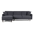 thumbnail image 2 of Sala Modular Sofá Cama Reversible De Velvet Gris Oxford Beehive Memory Foam Modelo Cosmo, 2 of 8