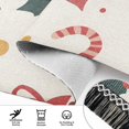 thumbnail image 6 of Yayeee Runner Rug for Bedroom 2'x6' Machine Washable Hallway Non Slip Mat, Beige Christmas Candy Canes, 6 of 8