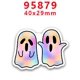 thumbnail image 1 of Suministros para manualidades de bricolaje, accesorios de costura, molde de resinas planas con estampado de fantasma de Halloween de dibujos animados, 10 piezas PR-94856, 1 of 2