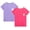 Fuchsia/Lilac, variant on Girls' Rash Guard Shirt - 2 Pack Quick Dry Short Sleeve Swim Shirts (Sizes: 2T-16)