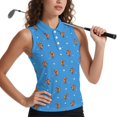 thumbnail image 6 of Hot Dog Sleeveless Golf Shirts For Women Moisture Wicking Sports V-Neck Polo Lightweight Quick Dry Womens Tank Tops 2XL, 6 of 7