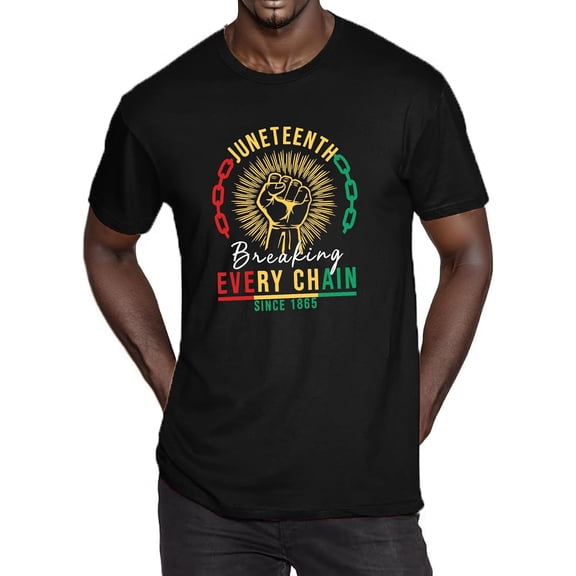 Juneteenth_Shirt Outdoor Tops Sports T-shirt Casual Graphics Tops Gift Tee Medium Man Women