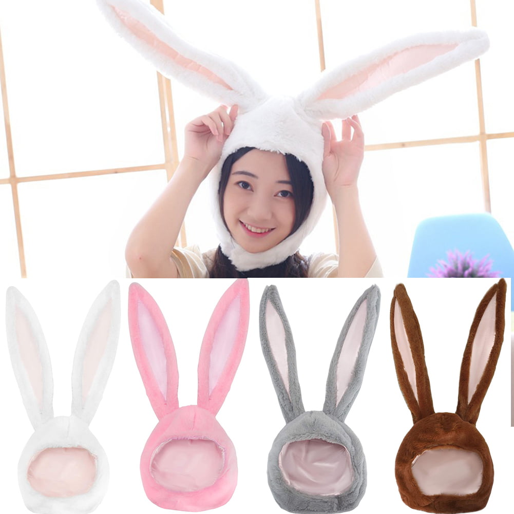 Rabbit Hat Fun Cartoon Bunny Adults Kids Plush Performance Props Costume Cap 