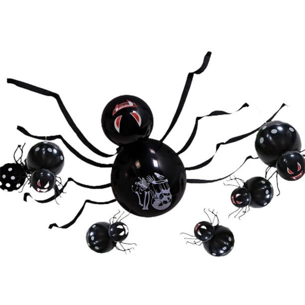 Halloween Juego De Globos De Araña Blanca Y Negra Artículos De Fiesta Para La Fiesta De Cumpleaños De Halloween seitruly HA043118-02