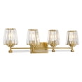 thumbnail image 3 of Warm Brass Four Light Bathroom Vanity from the Garnet Collection, 3 of 5
