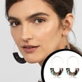 thumbnail image 2 of Pendientes colgantes multicolor liso semicírculo acrílico mujer pendiente regalo de aniversario elegante gancho para la oreja boda playa blanco Ropa, zapatos y accesorios Miscelánea Color verde Qarigey AP010380-07, 2 of 6