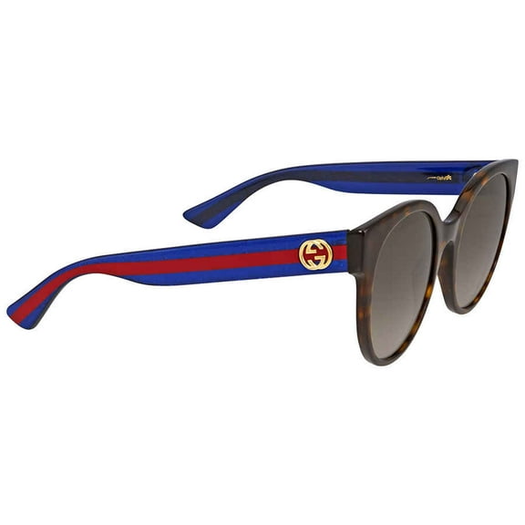 GG0035S-004 Havana/Blue 54mm Gucci GG0035S Urban Round Woman Sunglasses