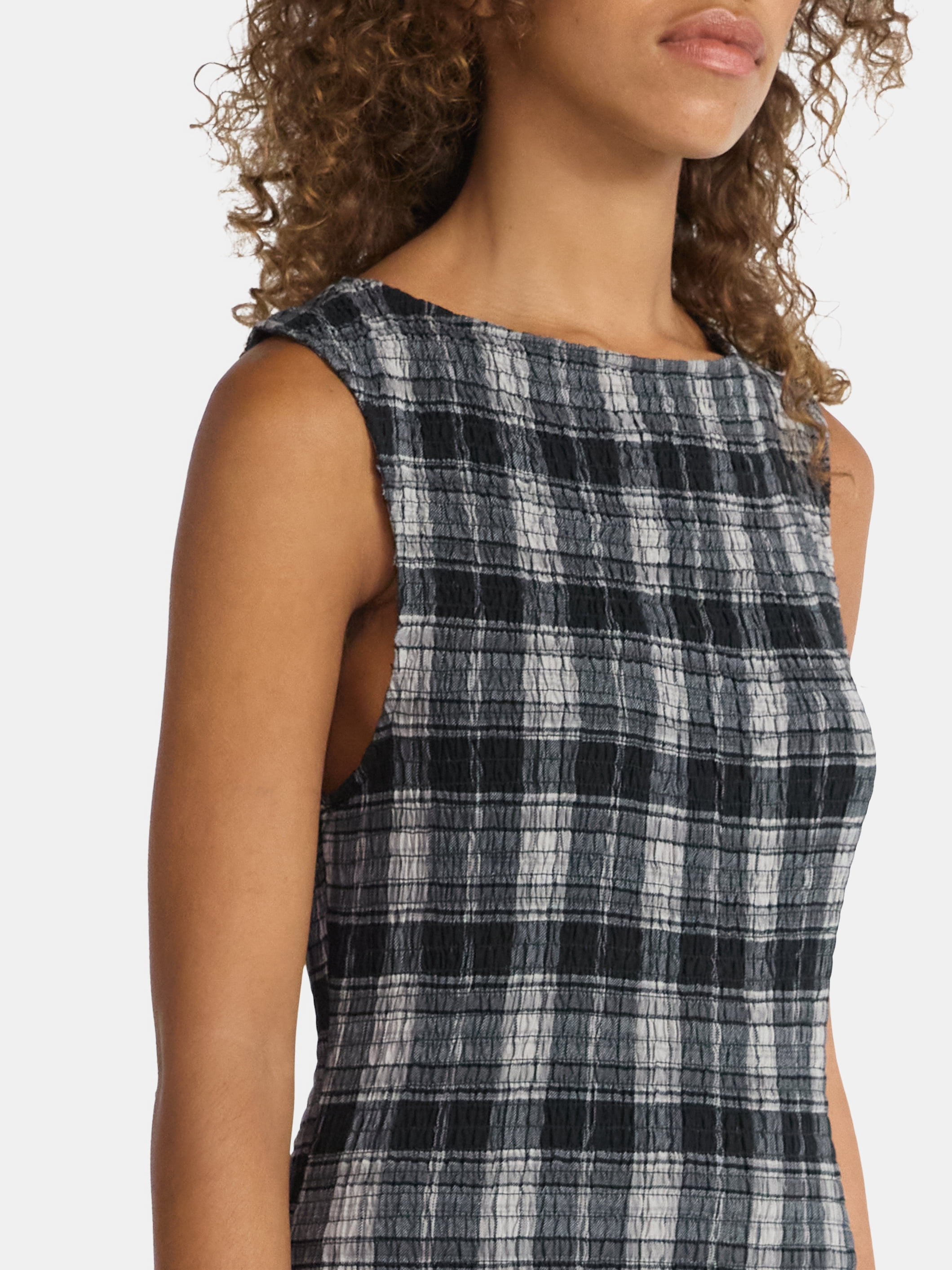 No Boundaries Sleeveless Smocked Mini Dress, Women's Sizes XXS-XXL