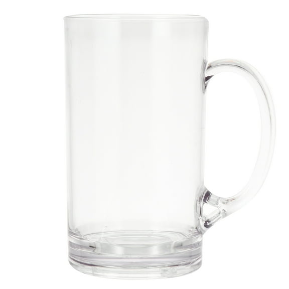 660ml Beer Mug with Handle Acrylic Traditional Mug Glass for Coffee Cocktail