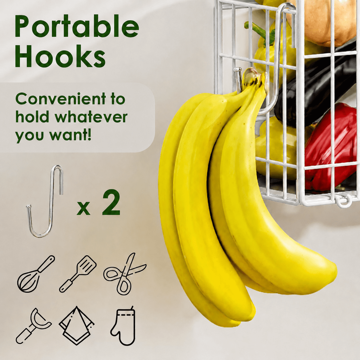 White Magnetic Shelf for Fridge, Fruit Potato and Onion Storage Bins, Magnetic Spice Rack Shelves for Side of Refrigerator, Fruit Basket Magnetic Fridge Shelf Kitchen Pantry Storage Organizer
