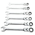 thumbnail image 3 of FAGINEY Akozon 6pcs Ratcheting Wrench Set Gears Wrench Set Open End Wrenches Activities Ratchet Repair Tools To Bike Torque Combination Spanner 8-17mm Set, 3 of 8
