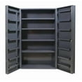 thumbnail image 3 of Durham SJC-BDLP-192-95 14 Gauge Deep Style Lockable Double Door Cabinet with 192 Yellow Hook on Bins, Gray - 48 in., 3 of 4