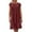 #126-Wine, variant on Staron Beach Dresses for Women 2025 Vacation Cotton Linen Long Casual Round Neck Pleated Solid Flowy Dresses Smocked T-Shirt Midi Sundress