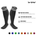thumbnail image 2 of Lian LifeStyle Men's 1 Pair Knee Length Sports Socks for Baseball/Soccer/Lacrosse M(Black), 2 of 5