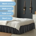 thumbnail image 6 of Elastic Wrap-Around Dust Ruffled Bed Skirt - Easy Fit with Pleated 15" Drop, 6 of 7
