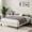 Cream, variant on 4 Ever Winner Adjustable Twin Bed Frame, Pink Upholstered with Tufted Headboard forbedroom
