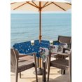thumbnail image 2 of Outdoor Tablecloth with Umbrella Hole and Zipper, Navy Blue Christmas Square Table Cloth 54x54 Inch Waterproof Tablecloth, Snowman Snowflake Xmas Tree Ball Elk Picnic Table Cover for Patio Camping, 2 of 7