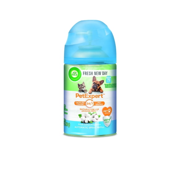 Airwick Fresh New Day 24/7 PetExpert Indoor Pet Deodorizer Refill Spray, 5.96oz, Metallic Can