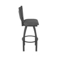 thumbnail image 4 of 870 Hadleigh 30" Swivel Bar Stool with Pewter Finish and Graph Coal Seat and Back, 4 of 5
