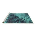 thumbnail image 2 of Ahgly Company Machine Washable Indoor Rectangle Oriental Turquoise Blue Industrial Area Rugs, 5' x 7', 2 of 4