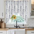 thumbnail image 2 of Dark Blue and Grey Leaf Swag Valances for Windows 2 Pack Abstract Farm Plants Floral Branches Swag Kitchen Curtains 63 Inches Long Rod Pocket Short Window Treatment for Kitchen Bathroom 36"x63", 2 of 9