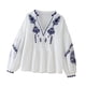 thumbnail image 2 of Blusa bordada para mujer, moderna blusa bordada para playa, viajes, fiestas, verano. L, 2 of 9