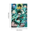 thumbnail image 5 of My Hero Academia Tapestry, Anime Wall Poster Art, Wall Tapestry For Bedroom Living Room Dorm Room, Wall Hanging For Festival Party Events Background Photography Backdrop, 60x40 Inch, 5 of 9