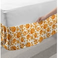 thumbnail image 2 of Garden Bed Skirt, Flourishing Hibiscus Flowers in Retro Style Abstract Spring Field Meadow Print, Elastic Bedskirt Dust Ruffle Wrap Around for Bedding Decor, 4 Sizes, Orange White, by Ambesonne, 2 of 2