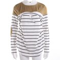 thumbnail image 3 of Hauts d'Allaitement de Maternité pour Femmes à Manches Longues, T-Shirt d'Allaitement Rayé, 3 of 10