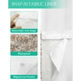 thumbnail image 3 of No Hook Shower Curtain with Snap in Liner, Boho Vintage Tribal Persian Style Flowers Hotel Shower Curtains for Bathroom, Washable Shower Curtain Liner Set with Mesh Top Window, 36"x78", 3 of 6