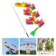 thumbnail image 3 of 1Pcs Assorted Color Dragon Dance Ribbon with Pole for All Ages Outdoor Activities, 3 of 9