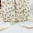 thumbnail image 6 of Resicozy Cute Coquette Bow Backpacks for Women Mochilas Casual Pattern Ribbon Print Style Backpacks Khaki, 6 of 7