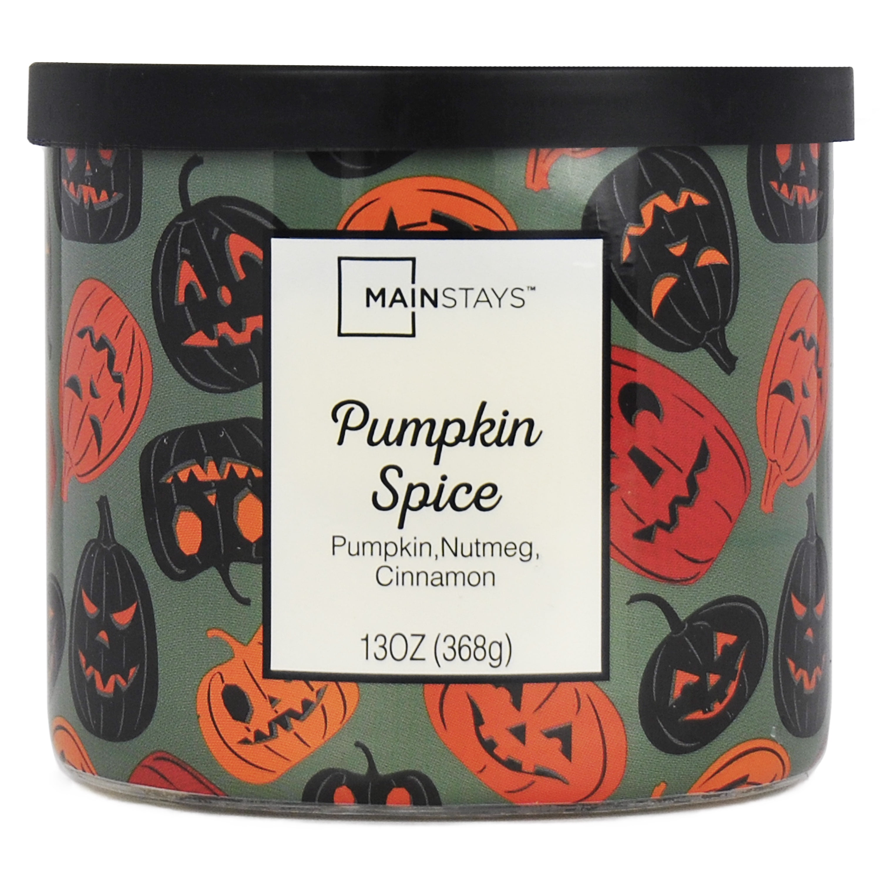 (2 pack) Mainstays Pumpkin Spice Halloween Jar Candle, 13 oz
