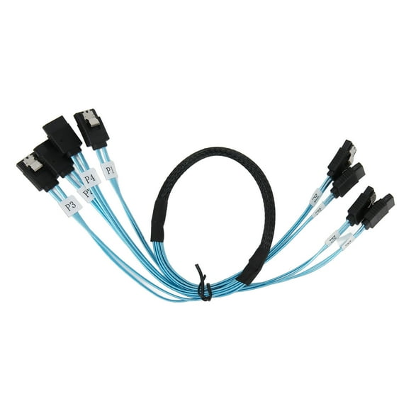 7P To 4SATA Data Cable, 1.6ft Flexible Connect To SDD Hard Disk MINI 4SATA Transmission Cable For PC