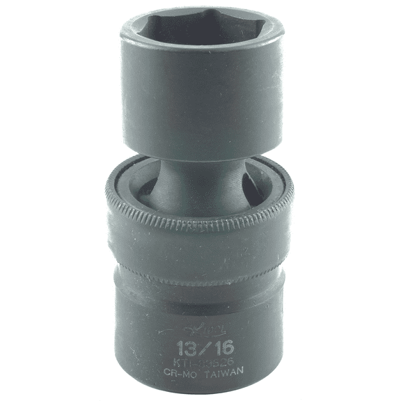 K-Tool 33526 13/16 x 1/2" Drive 6pt Frac SAE Standard Impact Flex Socket