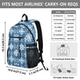 thumbnail image 3 of JIALIOU 14" Laptop Backpack Waterproof Airline Approved Stylish Casual Daypack for Travel Business College Work, Snowflakes on Checkerboard, 3 of 8