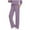 Purple, variant on Gytharion Ribble Knitted Lounge Pants for Women Soft Comfy Slacks with Pockets Solid Casual Drawstring High Waisted Straight Leg Trousers