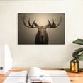 thumbnail image 3 of Elephant Stock Moose Portrait Wall Art - Horizontal Canvas Wall Art - Living Room Wall Decor - Animal Canvas - Brown And Beige Decor - 12" x 8", 3 of 8