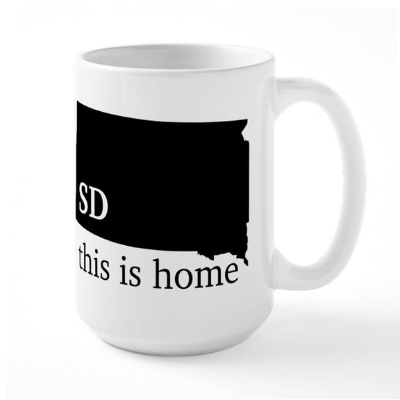 CafePress - South Dakota This Is Home - 15 oz Ceramic Large White Novelty Mug